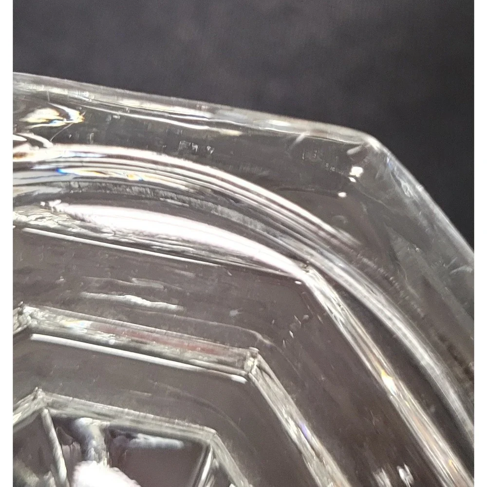 Vtg Clear Pressed Glass Taper Candlestick Holder 5